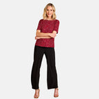 Emreco Abstract Print Tee Top (Size 10) - Red