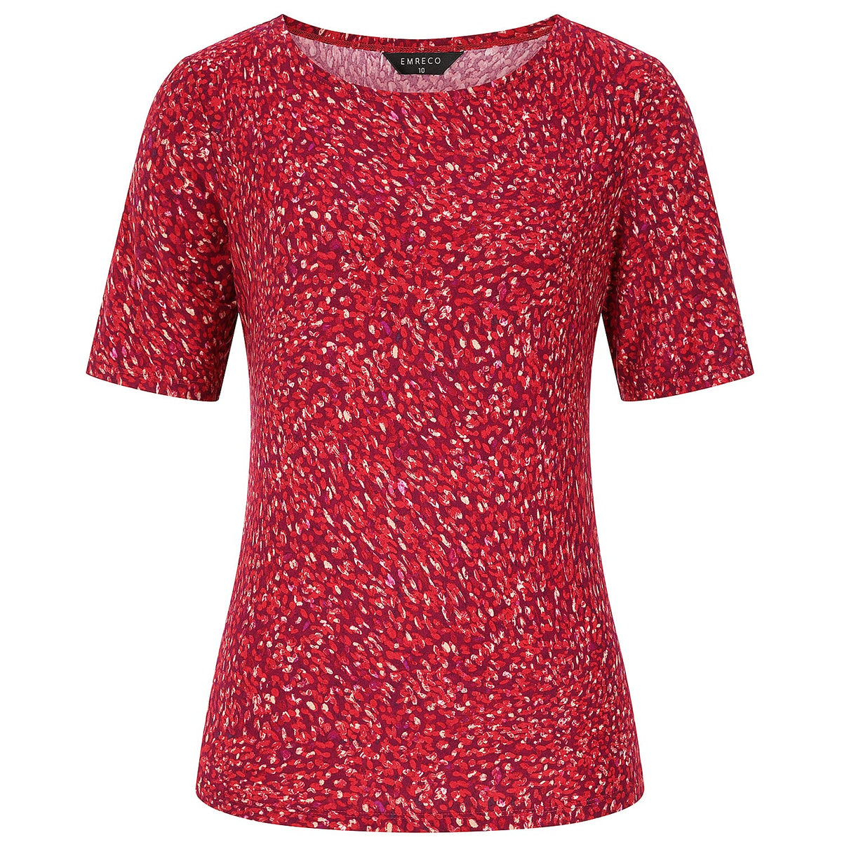 Emreco Abstract Print Tee Top (Size 10) - Red 8097574 1