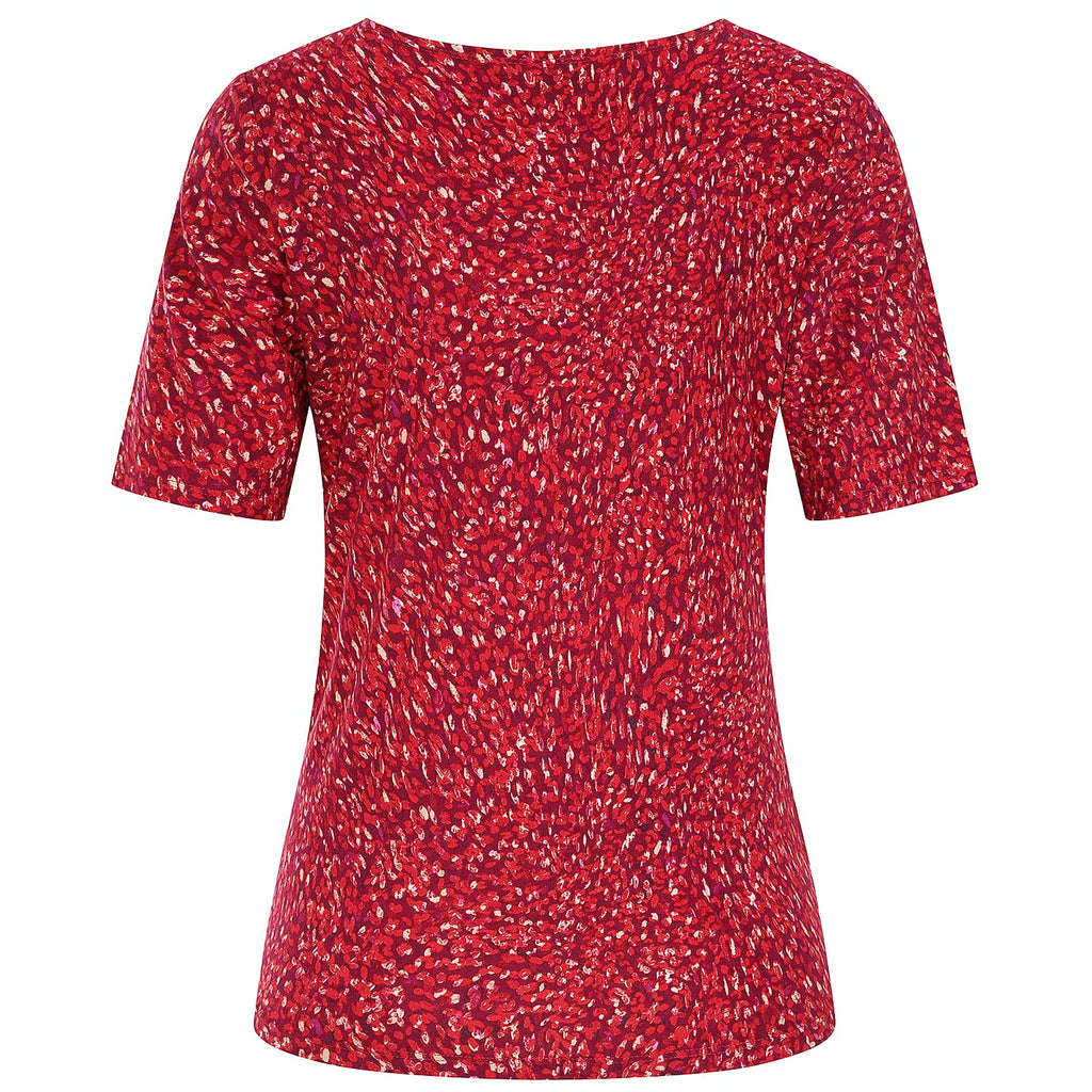 Emreco Abstract Print Tee Top (Size 10) - Red