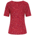 Emreco Abstract Print Tee Top (Size 10) - Red