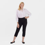 Emreco Crop Stretch Bengaline with Back Pockets (Size 12) - Black