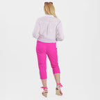 Emreco Crop Stretch Bengaline with Back Pockets (Size 16) - Cerise