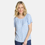 Emreco Womens Floral Print Short Sleeve Off-Shoulder Top (Size 16)