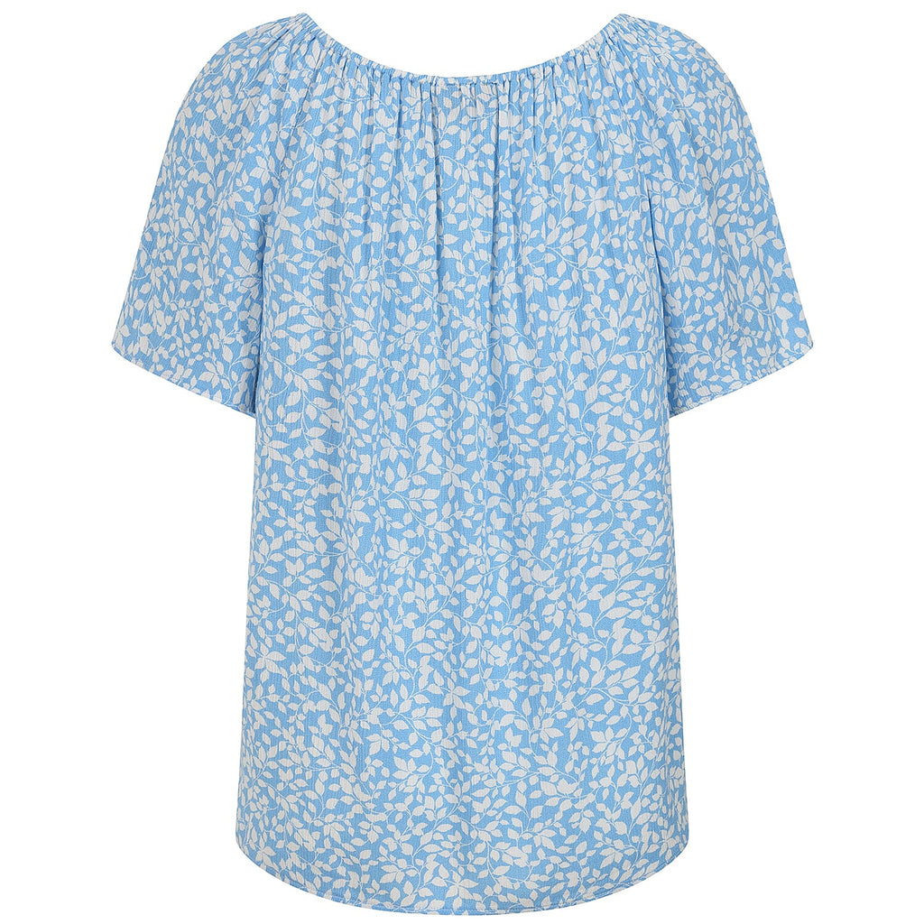 Emreco Womens Floral Print Short Sleeve Off-Shoulder Top (Size 16)