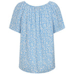 Emreco Womens Floral Print Short Sleeve Off-Shoulder Top (Size 16)