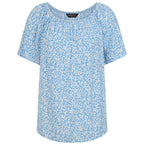 Emreco Womens Floral Print Short Sleeve Off-Shoulder Top (Size 18)