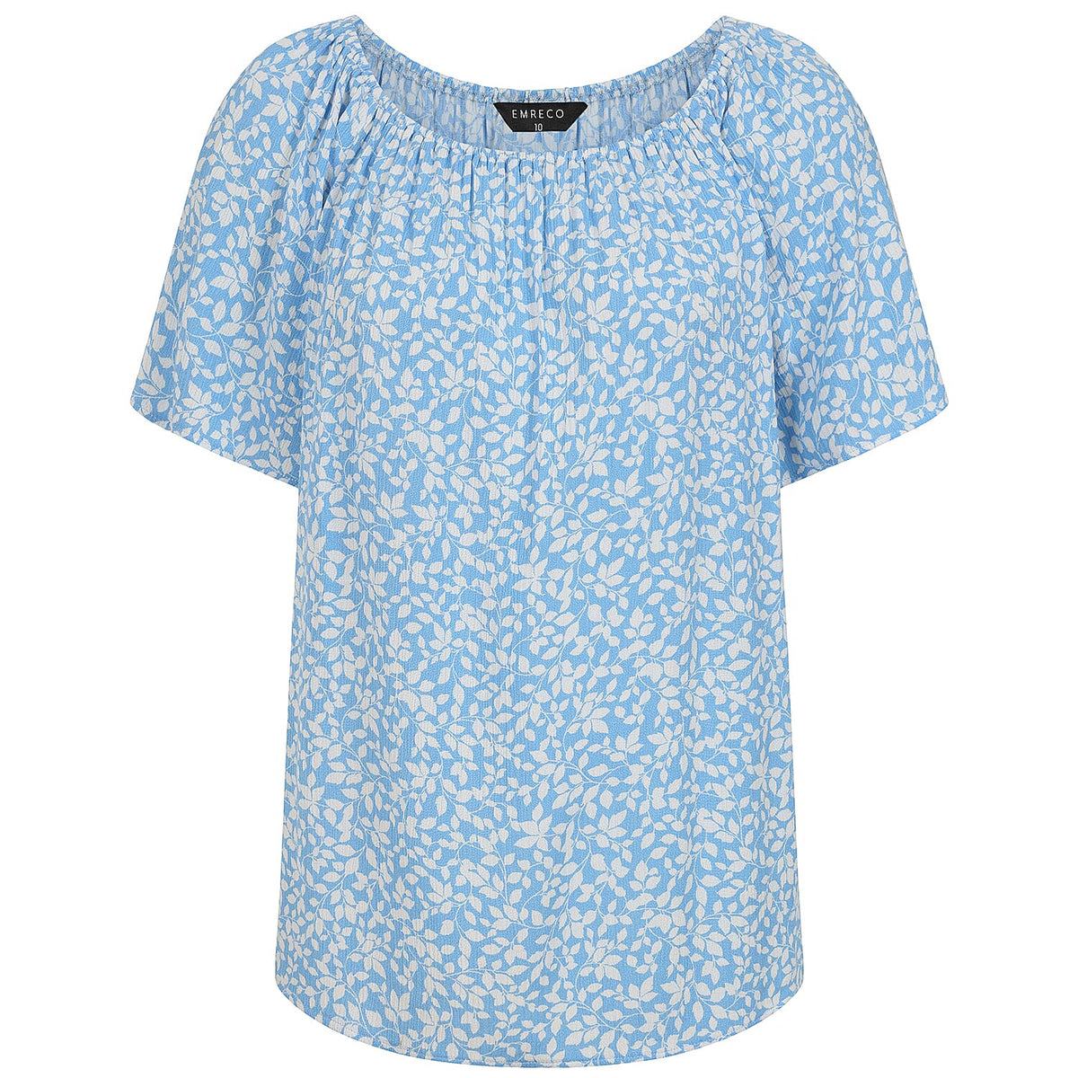 Emreco Womens Floral Print Short Sleeve Off-Shoulder Top (Size 18) V32600248 1