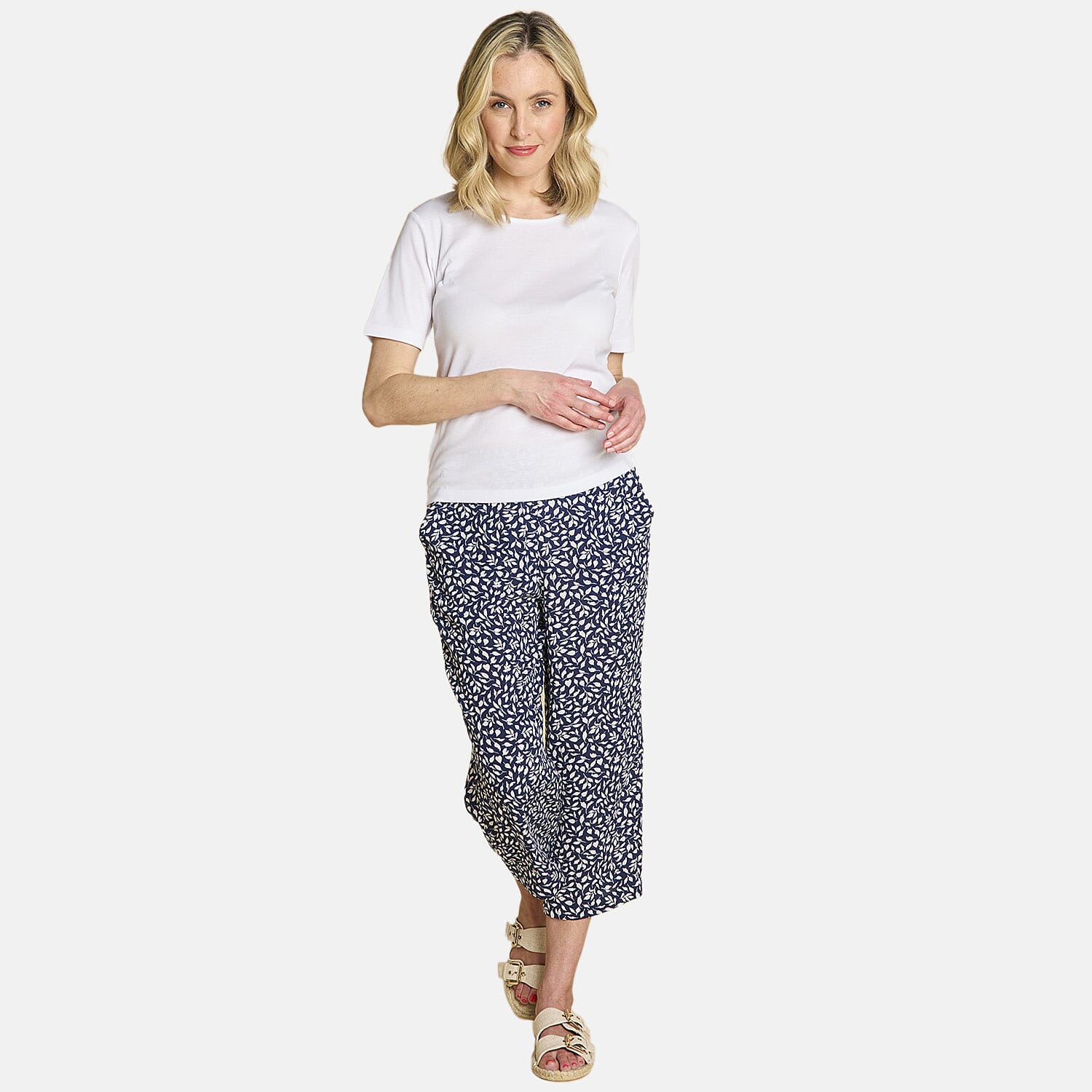 Emreco Crinkle Ladies Woven Wide Leg Culotte 7973300 2