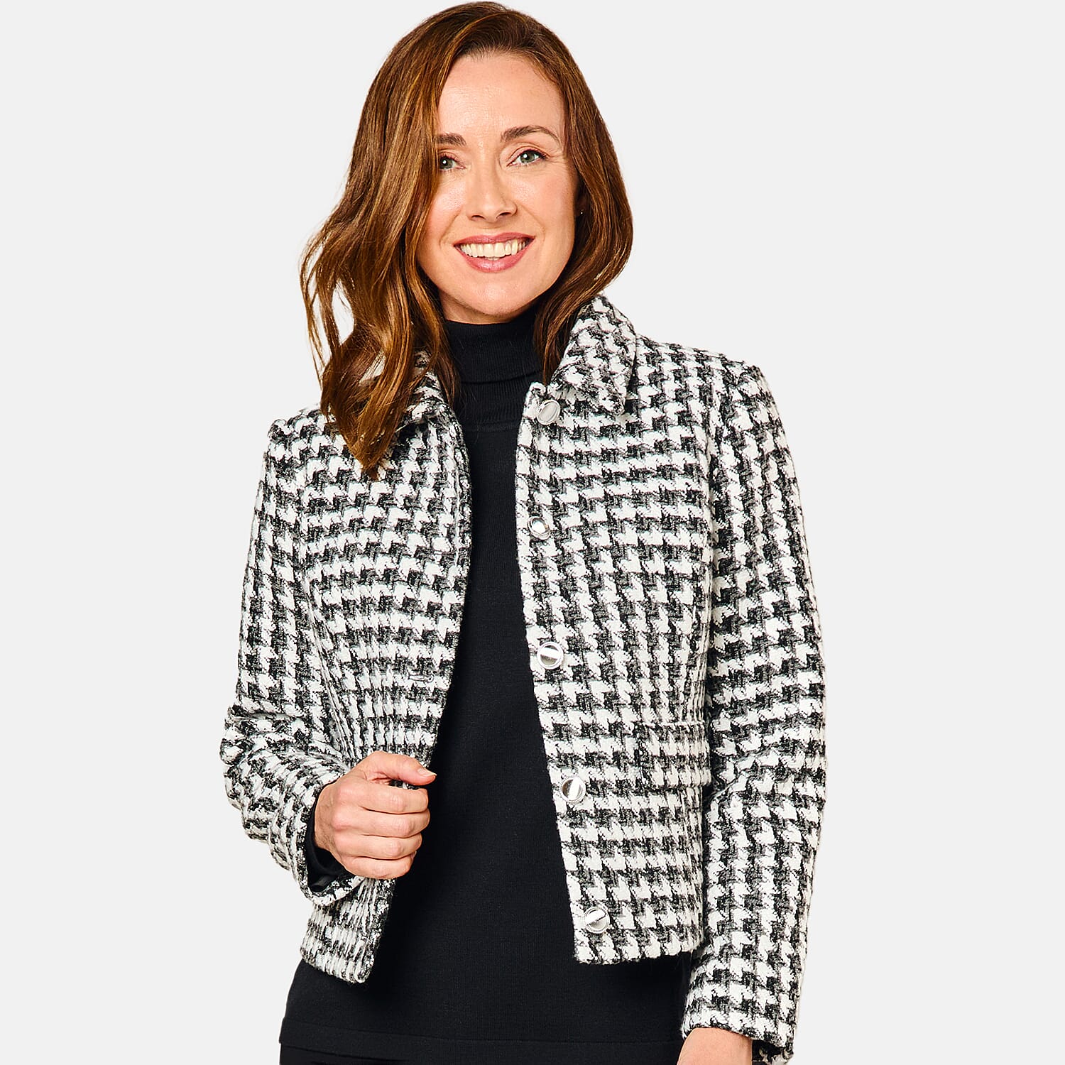 Emreco Classic Collar Cropped Boucle Jacket 7968115 1