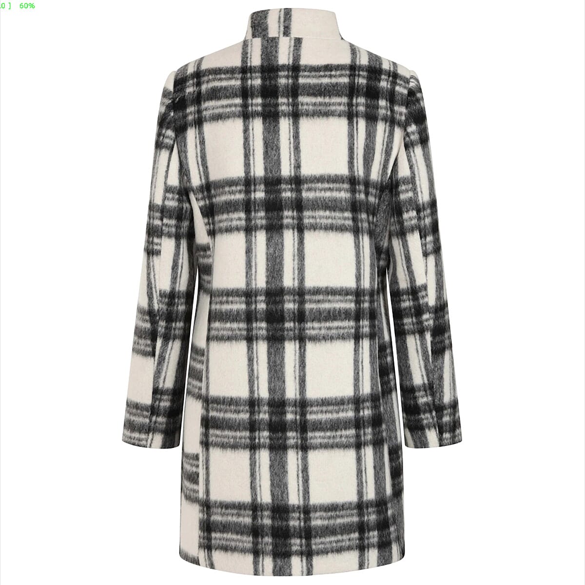 Emreco Check Funnel Neck Coat (Size 10) - Black &amp; White 8132860 5