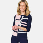 Emreco Colour Block Jumper (Size XL) - Pink & Navy