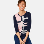Emreco Colour Block Jumper (Size XL) - Pink & Navy