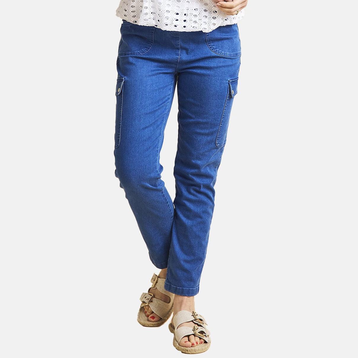 Emreco Comfort Stretch Denim Cargo Trousers 7973264 3
