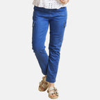 Emreco Comfort Stretch Denim Cargo Trousers (Size 18) - Light Blue