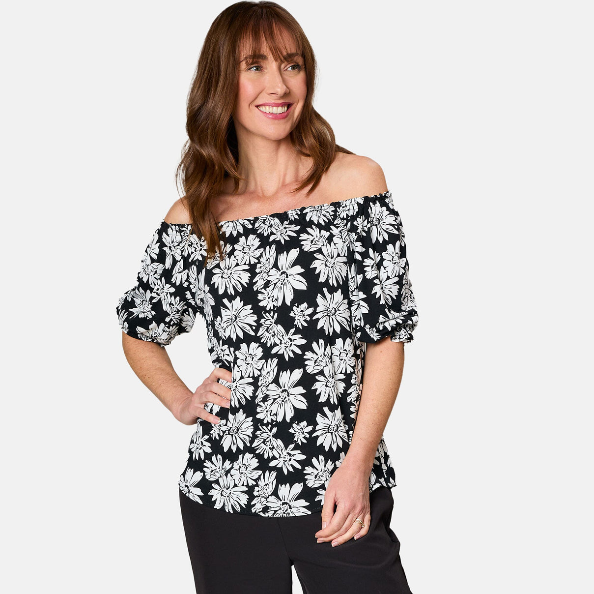 Emreco Frill Sleeve Floral Top 7805020 0