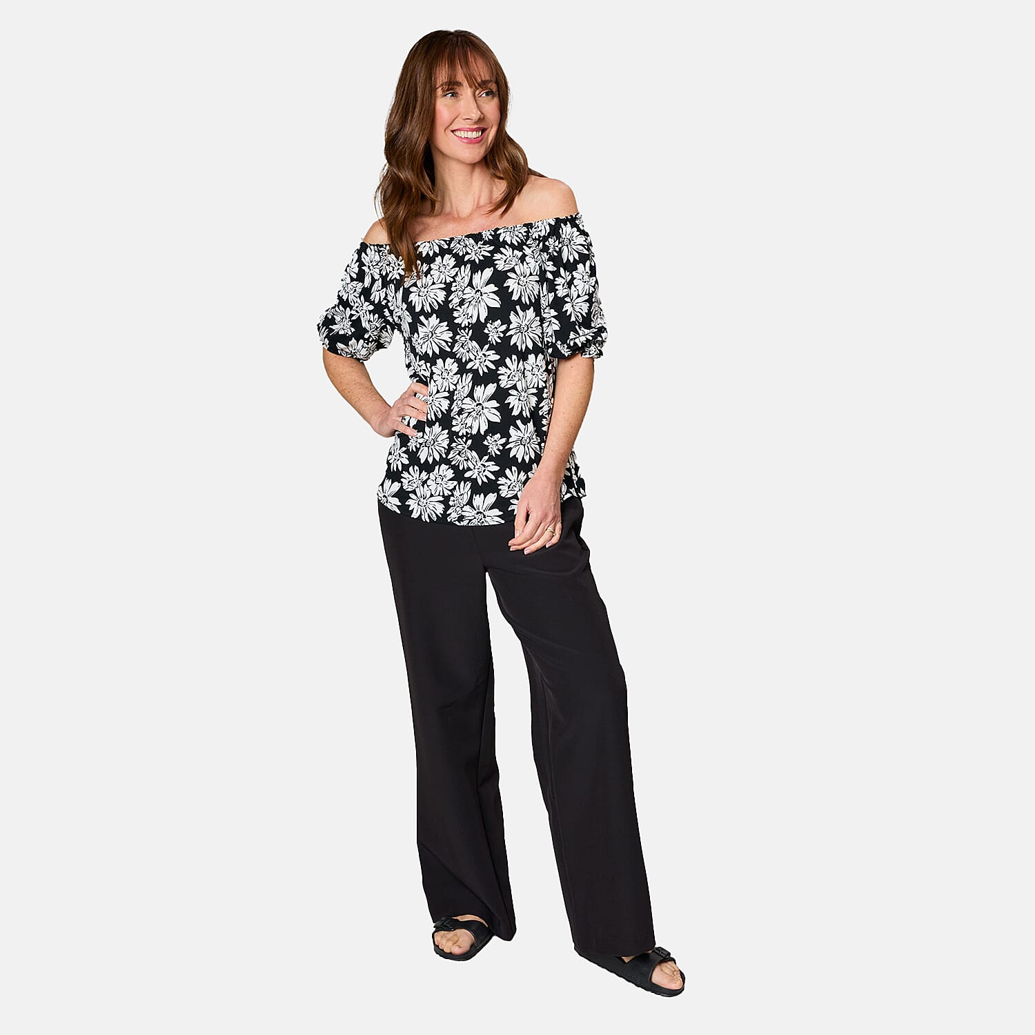 Emreco Frill Sleeve Floral Top 7805020 3