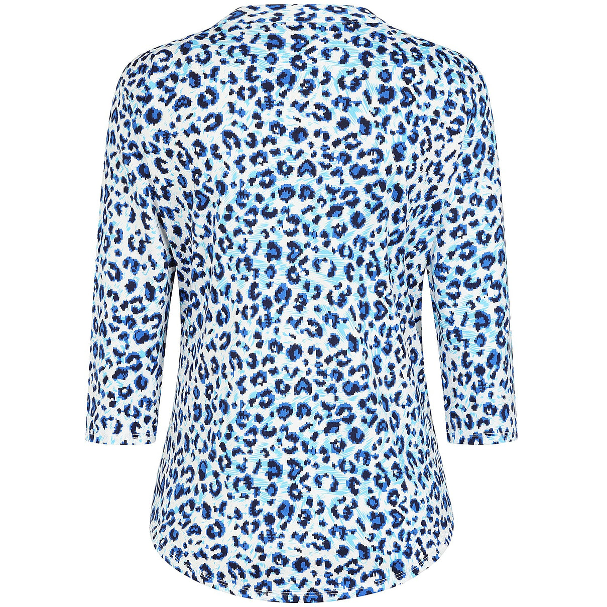 Emreco 3-4 Sleeve Animal Printed Mandarin Collar Blouse (Size 18) - Blue &amp; White 7972167 3