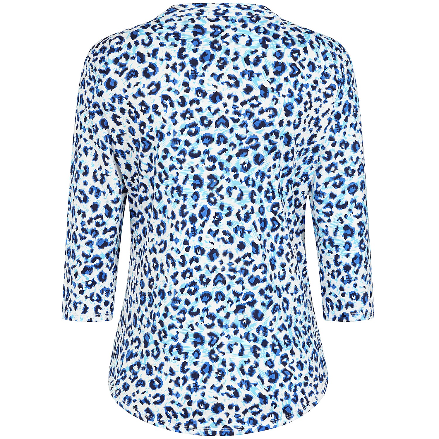 Emreco 3-4 Sleeve Animal Printed Mandarin Collar Blouse (Size 18) - Blue &amp; White 7972167 3