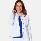 Emreco Jean Style Bengaline Jacket (Size 10) - White