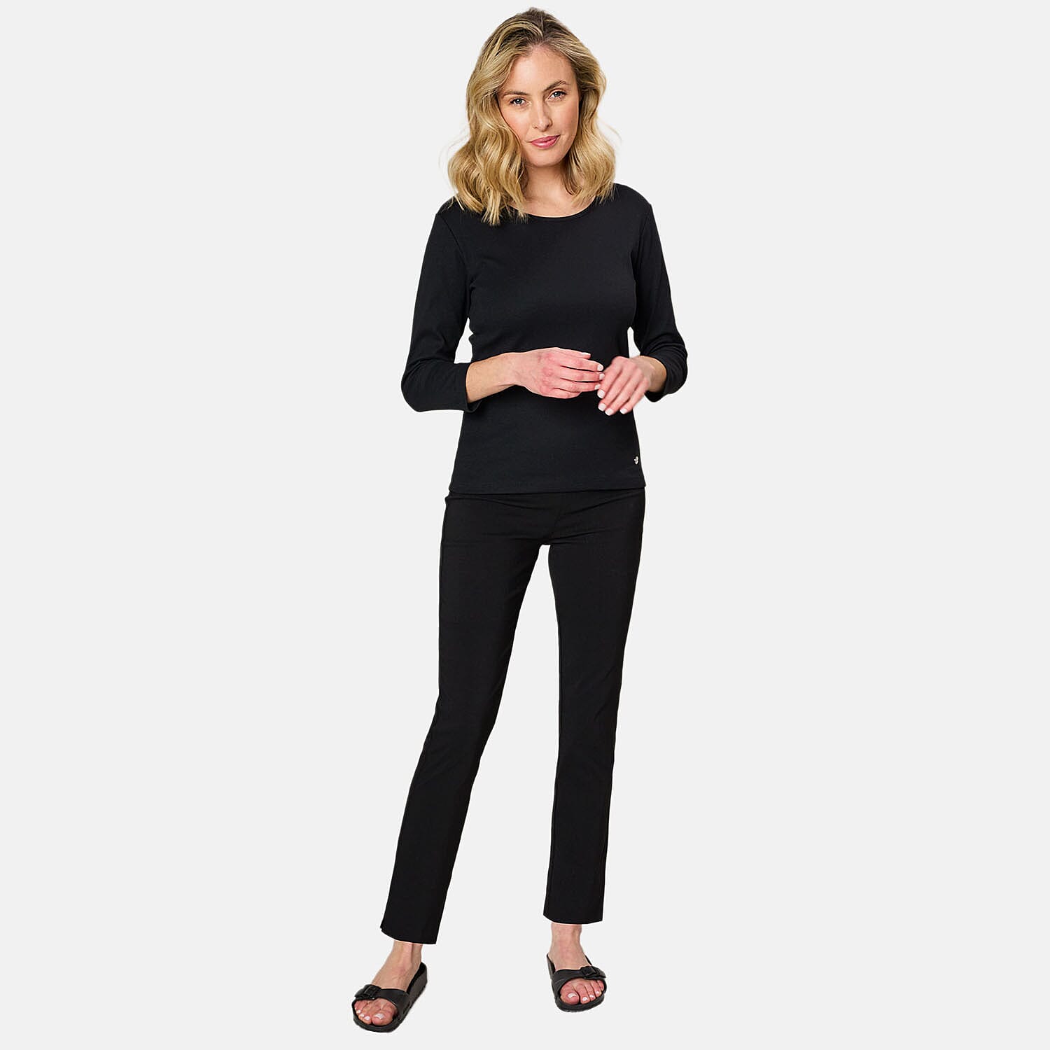 Emreco Jeans Style Stretch Trouser 27 Inch (Size 10) - Black 7744551 0