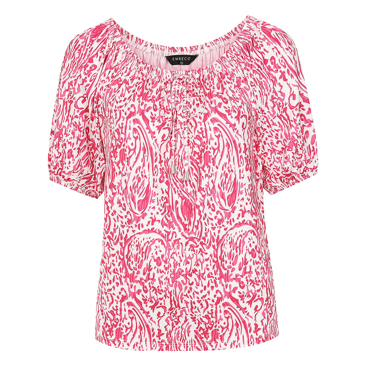 Emreco Short Sleeve Printed Top (Size 10) - Pink 8226275 1