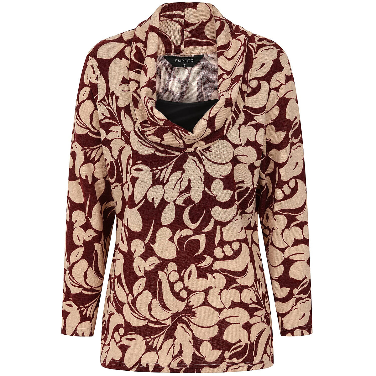 Emreco Cowl Neck Top (Size 10) - Wine V32519712 1