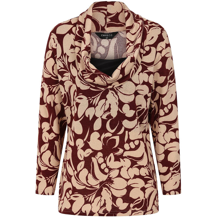 Emreco Cowl Neck Top (Size 10) - Wine 8097620 2