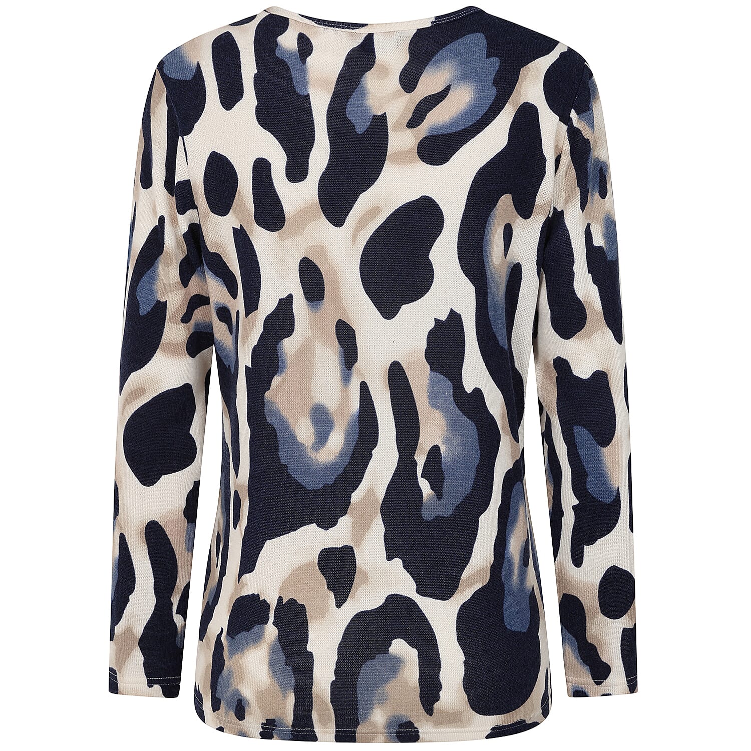 Emreco Artistic Print Round Neck Top (Size 18) - Blue 8097604 2