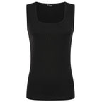 Emreco Square Neck Sleeveless Vest (Size 10) - Black