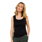 Emreco Square Neck Sleeveless Vest (Size 10) - Black