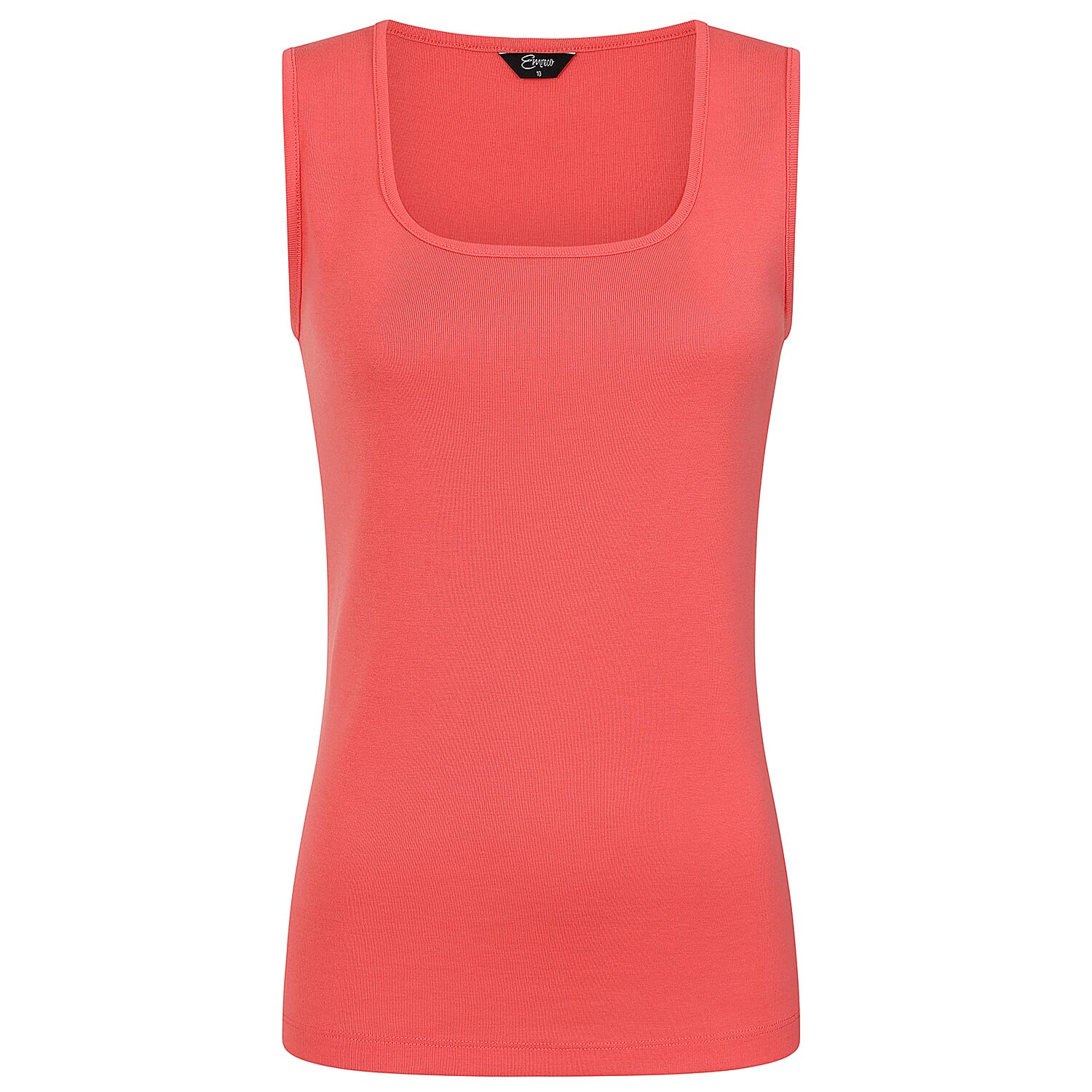 Emreco Square Neck Sleeveless Knitted Vest (Size 20) - Coral 7973124 0