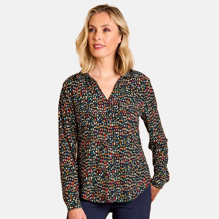 Emreco Long Sleeve Classic Collar Blouse (Size 16) - Teal 8097460 1