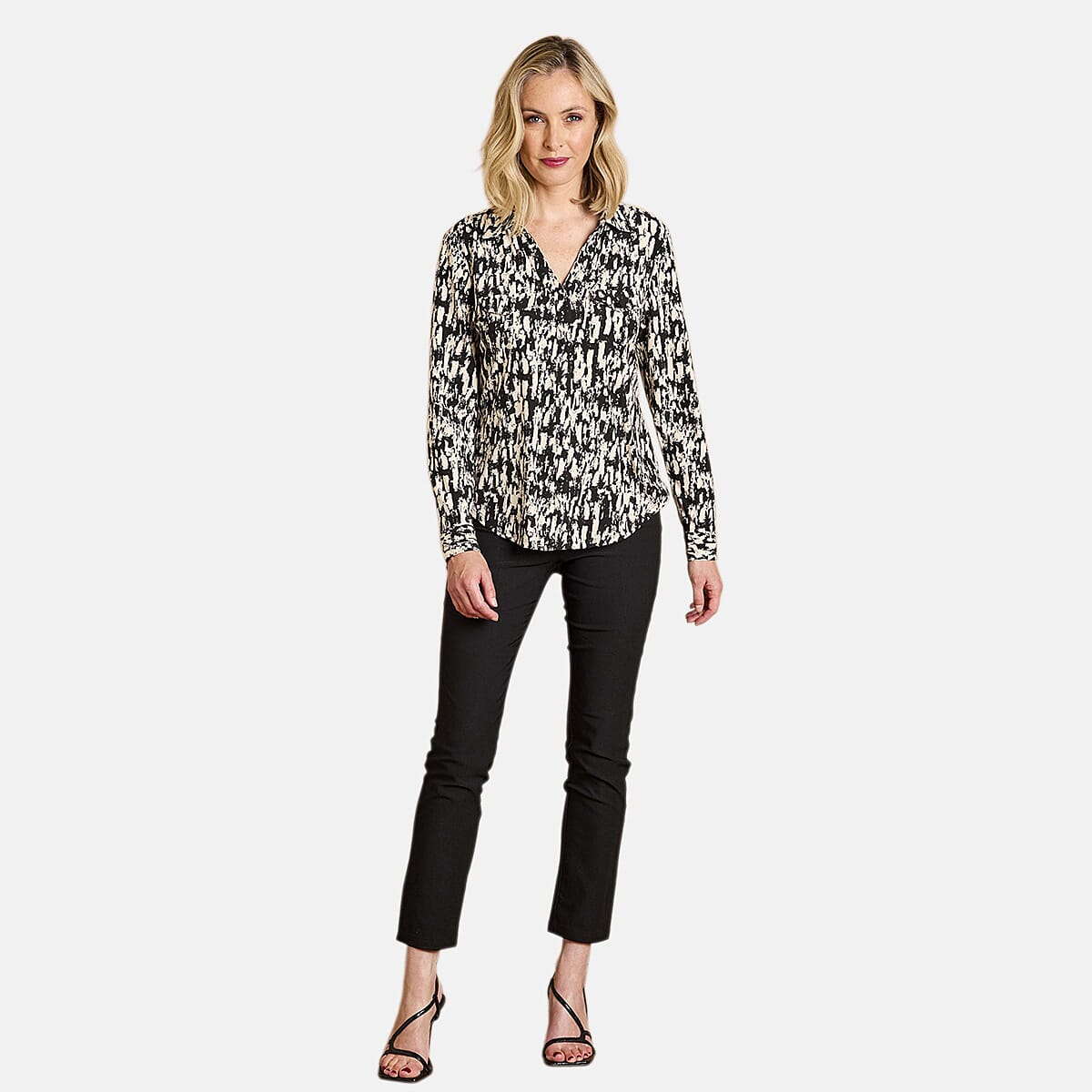 Emreco Long Sleeve Classic Collar Blouse (Size 18) - Black 8097490 0