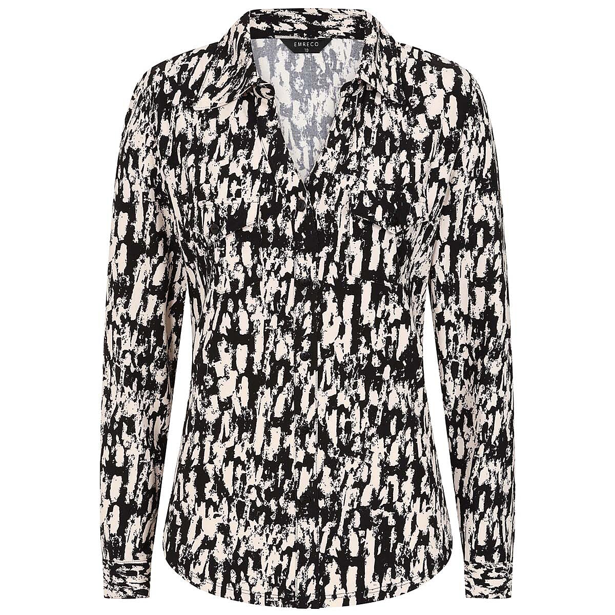 Emreco Long Sleeve Classic Collar Blouse (Size 18) - Black 8097490 1