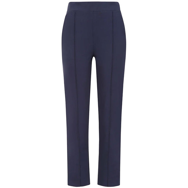 Emreco Pintuck Bengaline Stretch Trousers With Pockets (Size 16) - Navy 8097784 2