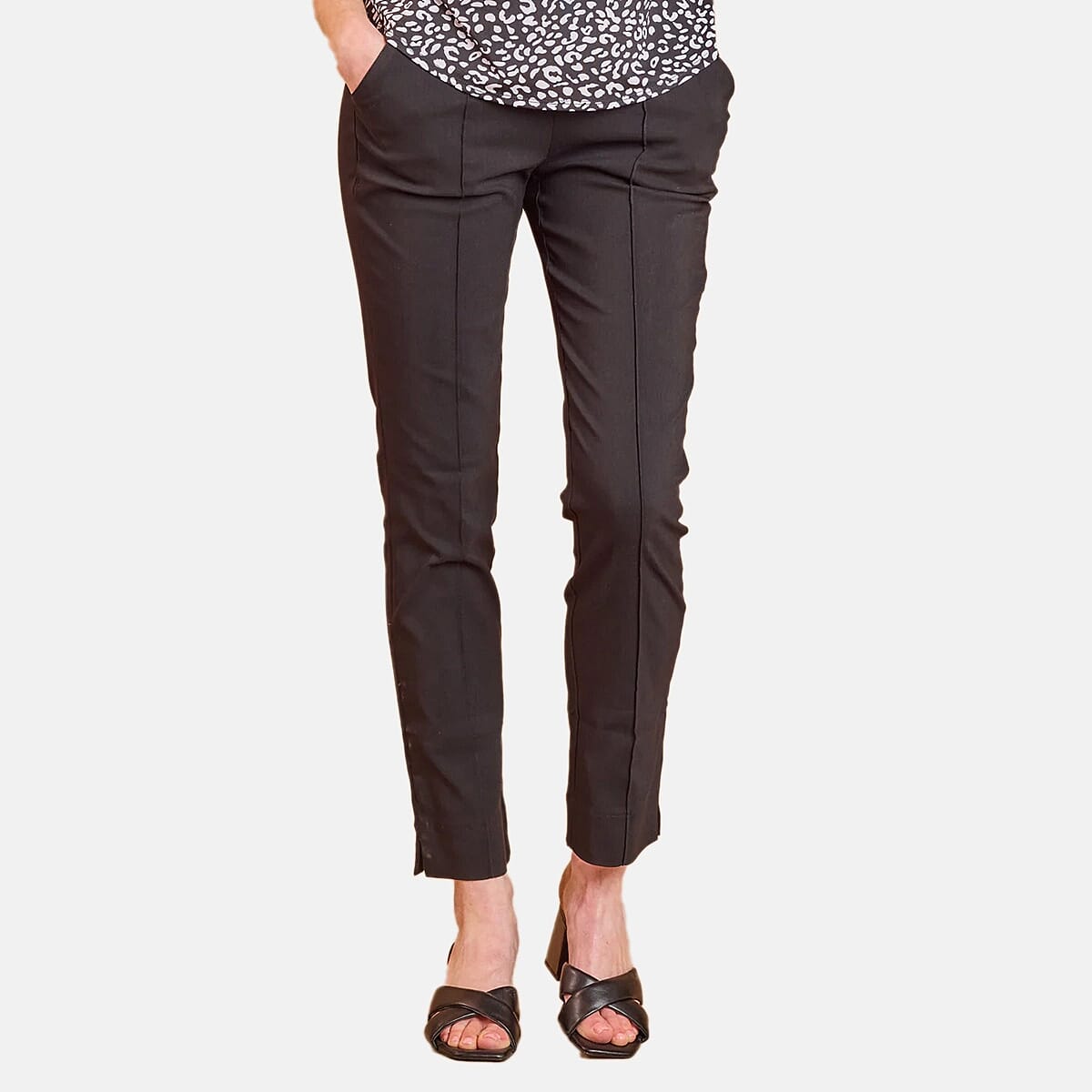 Emreco Pintuck Front Bengaline Trouser (Size 16) - Black V32514054 0