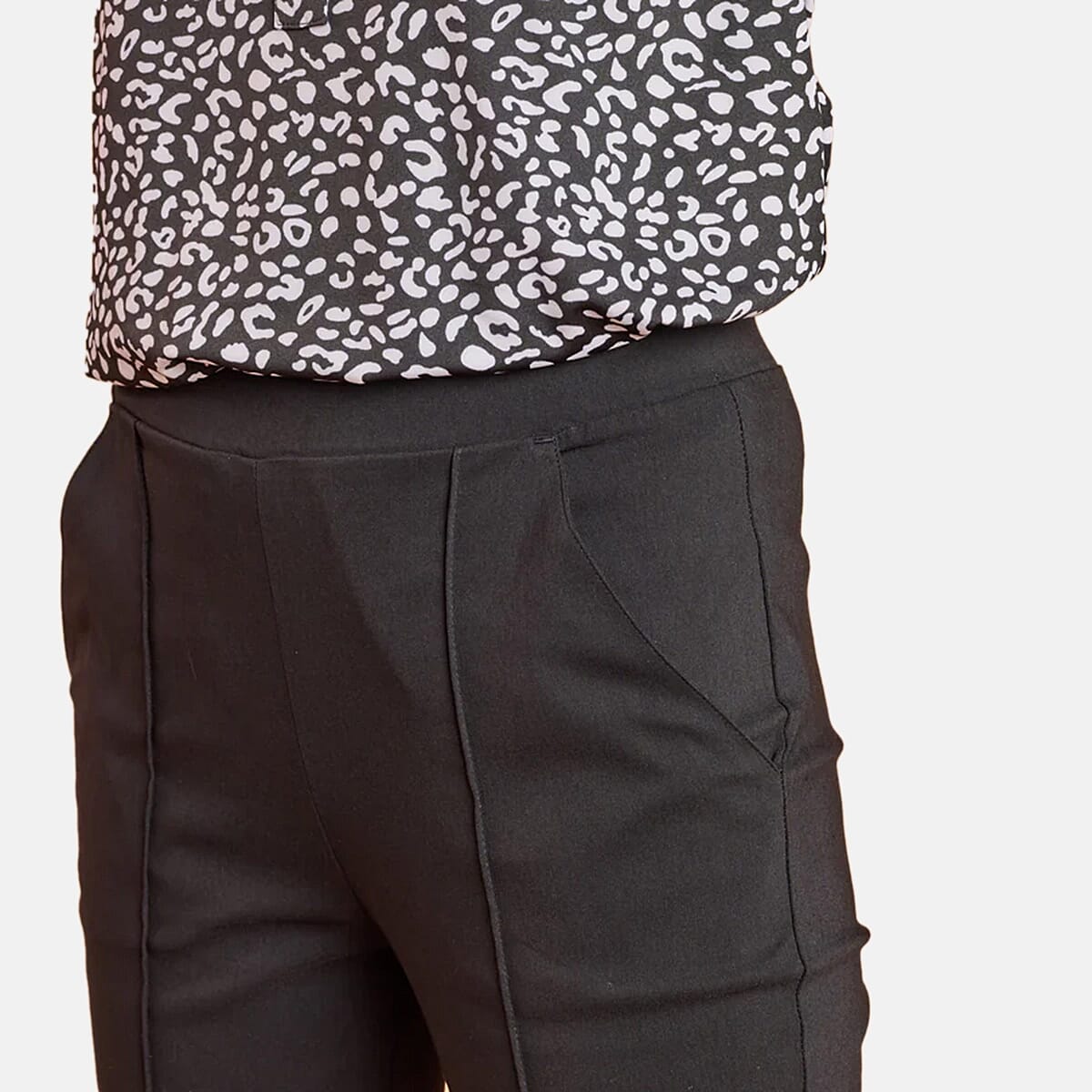 Emreco Pintuck Front Bengaline Trouser (Size 16) - Black V32514054 2