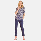 Emreco Pintuck Front Bengaline Trouser (Size 20) - Navy
