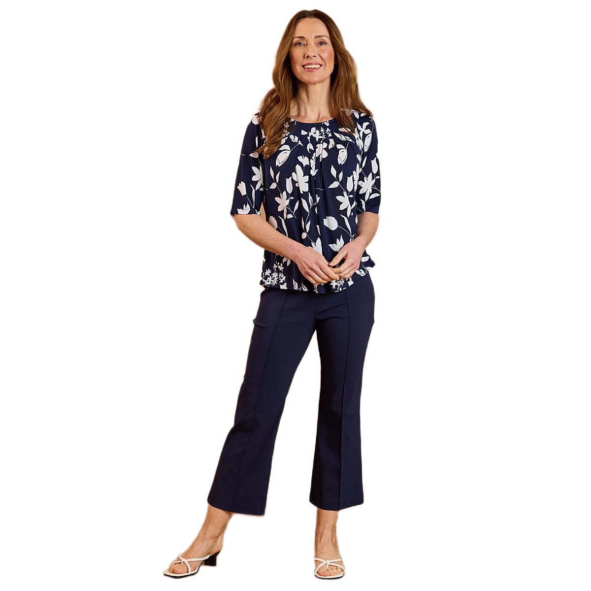 Emreco Pleated Neckline Blouse (Size 10) - Blue 8226248 2