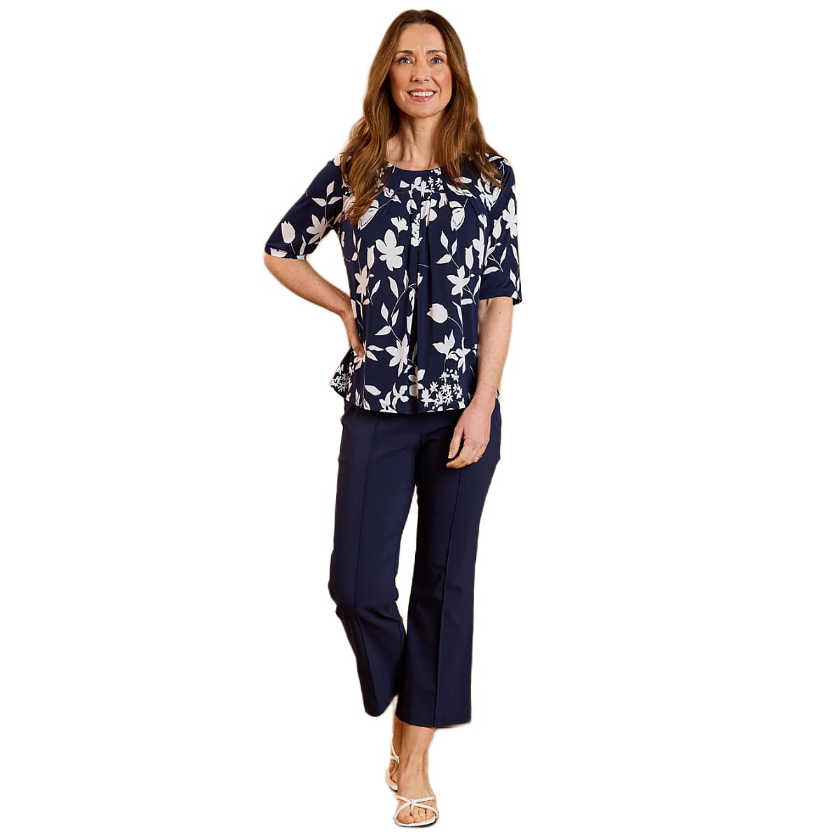 Emreco Pleated Neckline Blouse (Size 10) - Blue 8226248 3