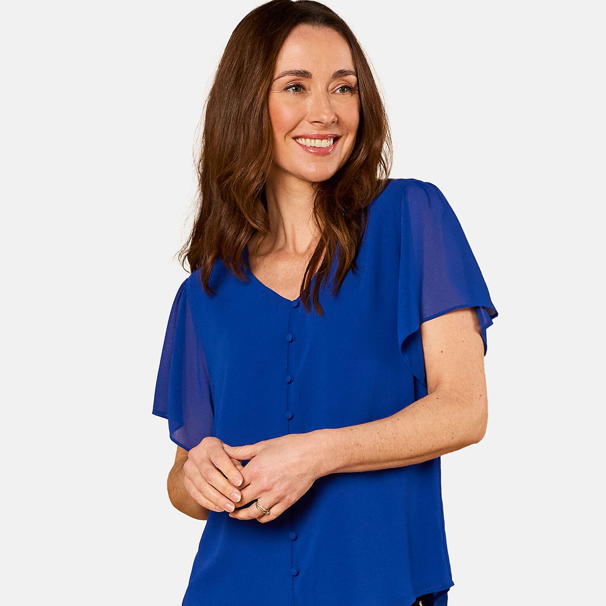 Emreco Polyester Blouse (Size 1x1 cm) - Royal Blue 7746781 0