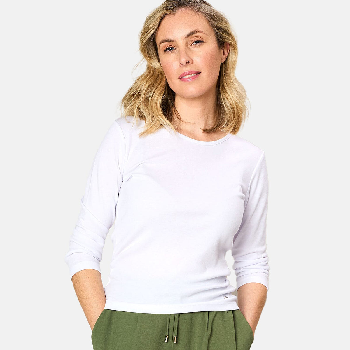 EMRECO 3-4 Sleeve Crew Neck Top 7762831 0