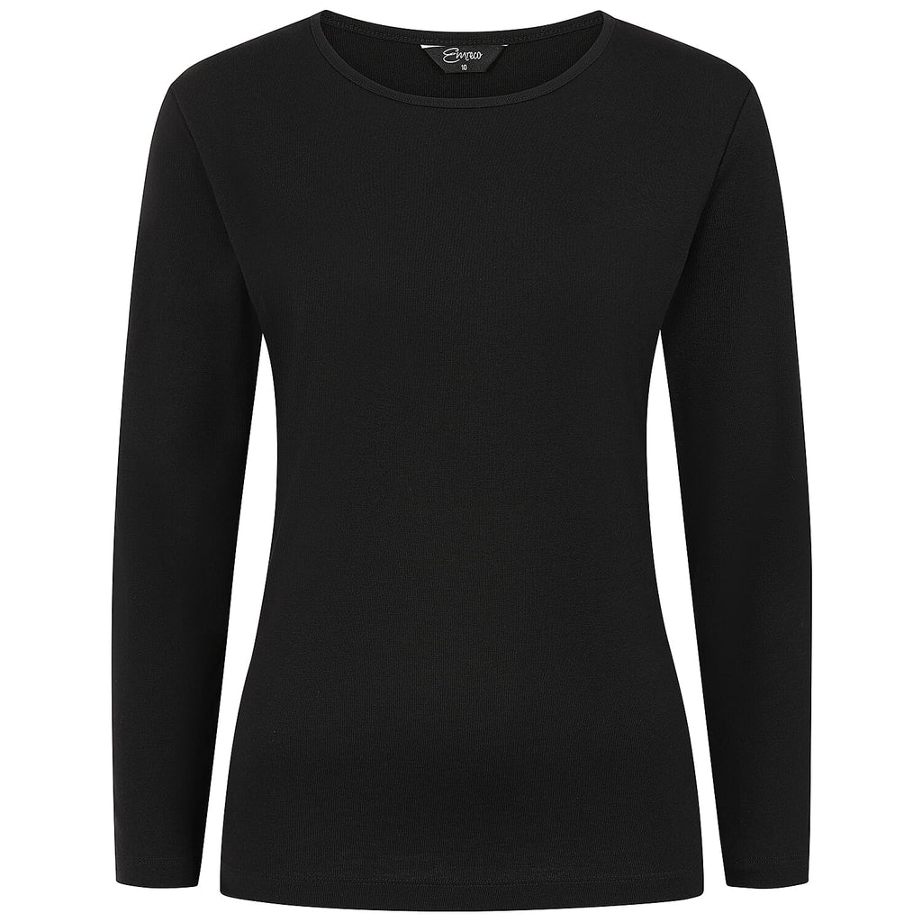 Emreco Quarter Sleeve Basic T-Shirt (Size 18) - Black