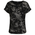 Emreco Roll Sleeve Sparkle Top (Size 20 to 22) - Black