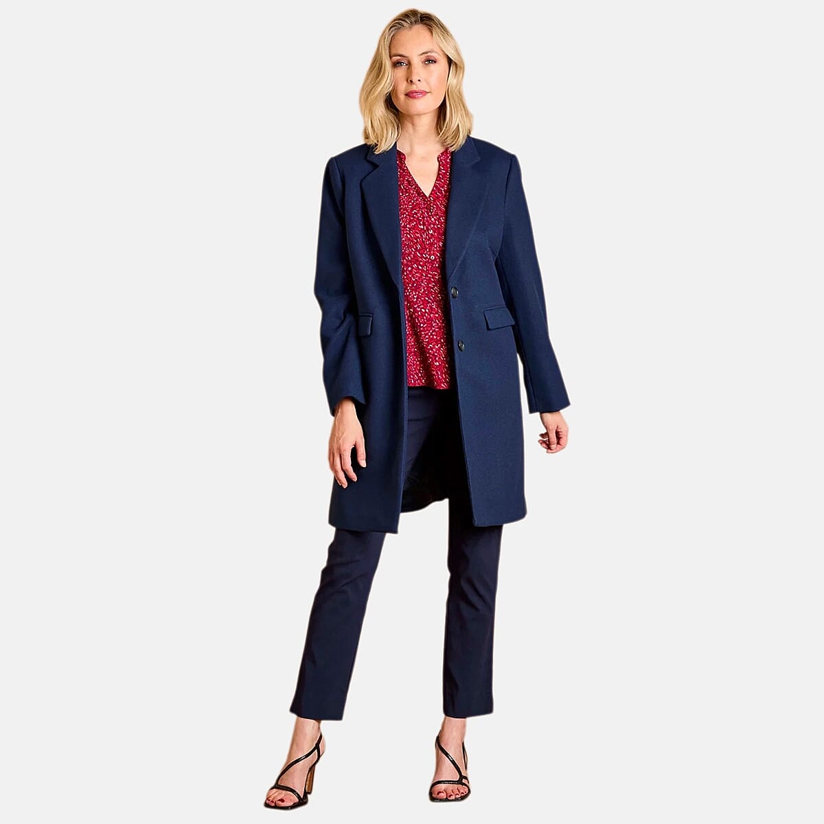 Emreco Single Breasted Revere Collar Coat (Size 16) - Midnight 8095575 1