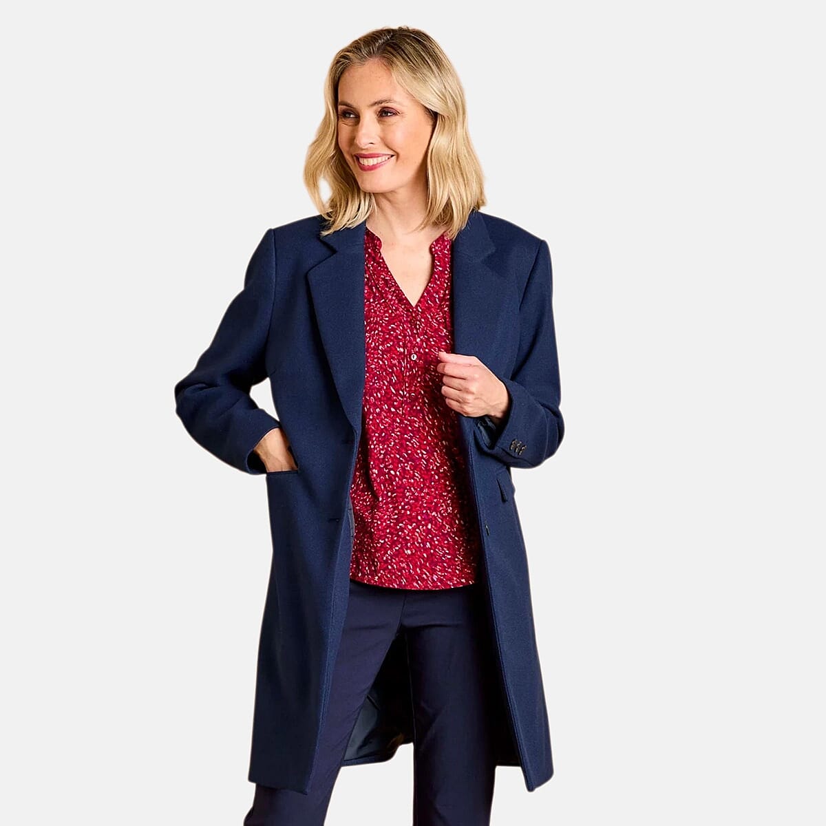 Emreco Single Breasted Revere Collar Coat (Size 16) - Midnight 8095575 2