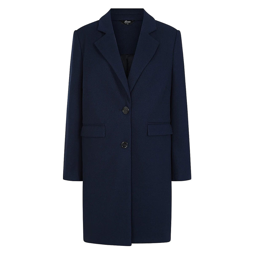 Emreco Single Breasted Revere Collar Coat (Size 16) - Midnight