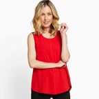 Emreco Sleeveless Top Oversized Crinkle (Size 10) - Red
