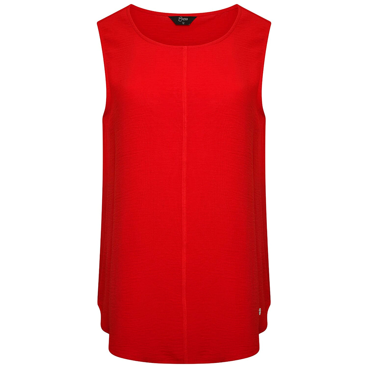 Emreco Sleeveless Round Neck Crinkle Top - Coral 7554129 1
