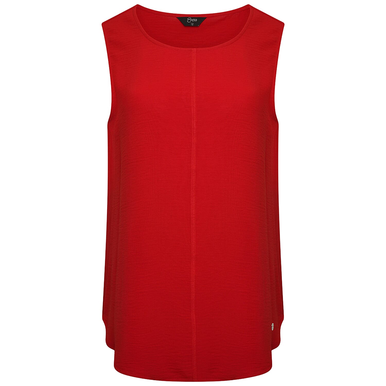 Emreco Sleeveless Round Neck Crinkle Top - Coral 7554129 1